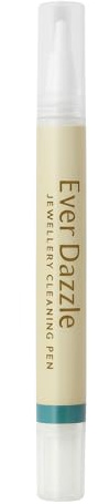 Ever Dazzle Jewellery Cleaning Pen – Professional Diamond & Silver Polishing Kit with Dual-Tip Brush & Refill Solution – Safe on Gold, Platinum, Pearls & Precious Stones