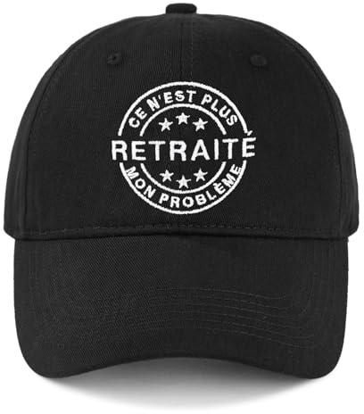 Toctax Casquette Baseball Personnalisée Cadeau Original Départ retraite Homme/Femme - Idée Cadeau Humoristique - Accessoire Déco retraite