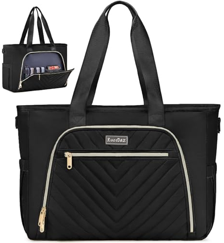 Kuosdaz Tote Bag for Women 15.6in Laptop Bag Work Bags Nurse Bags, Professional Briefcase Computer Purses Handbag, Large Utility Tote Messenger Shoulder Bag