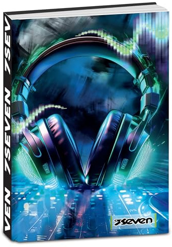 Seven Agenda scolaire de poche daté 12 mois, 11,5 x 15,9 cm, 352 pages, couverture avec sérigraphie inspirée du monde de la musique, agenda scolaire pour enfants et adolescents
