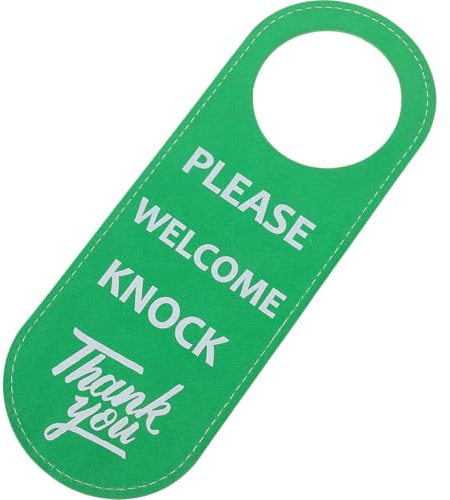 TOKIDNY Dubbelsidig Dörrhängande i PVC Please Welcome Knock Hotell Kontorsdörrsskylt Lättläst och Praktisk Påminnelse för Hem och Arbetsplats