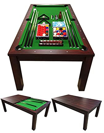GRAFICA MA.RO S.R.L. Mesa de Billar 7 ft Carambola con Plan de Cobertura Incluido Mod. Green Star Nuevo - Medición de 188 x 96 cm!