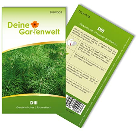 Dill Gewöhnlicher Samen - Anethum graveolens - Dillsamen - Kräutersamen - Saatgut für 150 Pflanzen