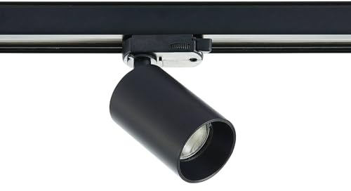 Track Lighting 3-Phase Brinja dimmable (Modern) in Black Made of Aluminium for e.g. Hallway (1 Light Source, GU10) from Arcchio | High-Voltage