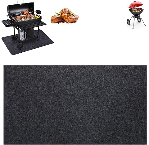 Alfombra Barbacoa Exterior, Alfombra ignifuga Barbacoa de 75 cm X 124 cm, Parrilla y Barbacoa Apto a Carne, Pescado y Verduras, Alfombra Protectora para Suelo de Barbacoa