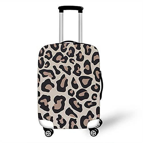 Elastisch Kofferhülle, DOTBUY 3D Reise Kofferschutzhülle Gepäck Cover Reisekoffer Hülle Schutz Bezug Schutzhülle Waschbare Reisetasche Kofferbezug (Leopardenmuster 4,XL (30-32 Zoll))