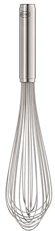 RÖSLE Schlagbesen Classic, hochwertiges Rührgerät mit stabilem Rundgriff, Gastronomie, Edelstahl 18/10, spülmaschinengeeignet, Länge 30 cm, Silberfarben