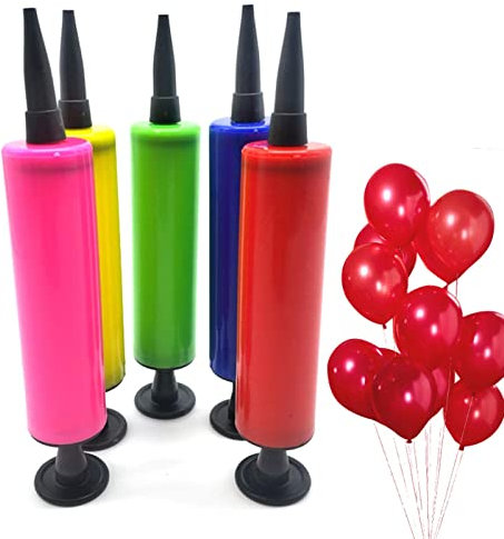 Ballonpumpe, manuelle Handpumpe, Aufblasvorrichtung für Ballonbögen, Babypartys, Partyballons, Spielzeuggebläse, Heliumpumpe, Folie und Konfetti, Fitness- und Yogabälle