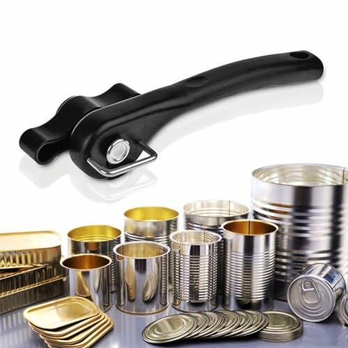 QHFlashbuy Apriscatole Manuale,Apriscatole professionale in Acciaio Inox con Impugnatura Antiscivolo,Manico Ergonomico per Cucina e Ristorante