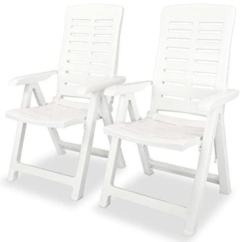 Générique Lot de 6 transats de Jardin, Plastique, Vert, 60 x 61 x 108 cm, pour Jardin, terrasse, Balcon, terrasse