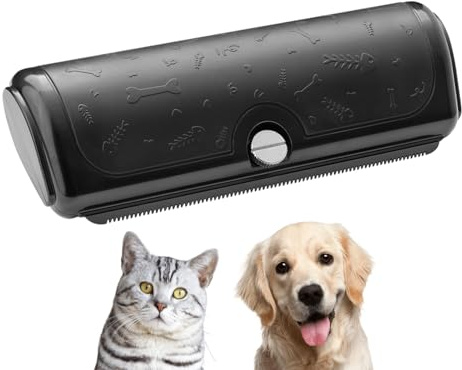 PetPog Deshedding Brush for Dogs & Cats, Short & Medium Coats, Black