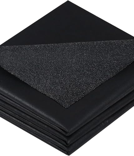 KOVSGQ Strykfleece strykinlägg för förstärkning, 1 x 1 m, strykflik för tyg, strykbart fleecetyg, inläggstyg, svart 55 g/m² fleece för strykning för strykveck, syhantverk, förstärkta kläder