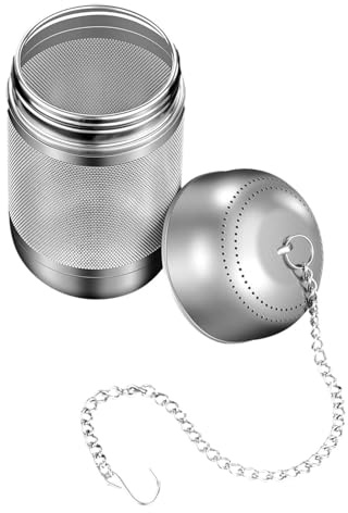 Infusore per il tè – per spezie in acciaio inossidabile per cucinare, infusore per tè-a foglie sfuse | Colino a maglia extra fine per tè-neri, rooibos, infusi di erbe, preparazione del tè, zuppe
