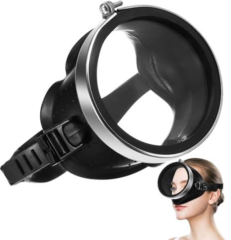 PRETYZOOM Gafas de Buceo Antivaho Campo Amplio, Silicona PVC Cómoda y Duradera, Lentes de Vidrio Ecológico para Natación y Snorkel, Equipo de Deportes Acuáticos para Hombre y Mujer