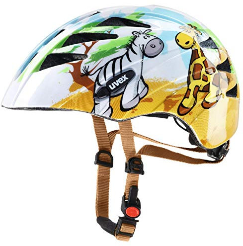 uvex kid 1 - leichter Fahrradhelm für Kinder - individuelle Größenanpassung - erweiterbar mit LED-Licht - safari - 47-52 cm