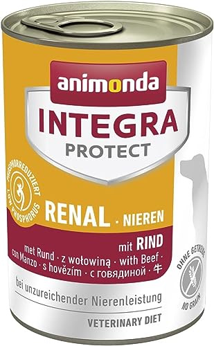 animonda Integra Protect cibo dietetico per cani, alimento umido in caso di insufficienza renale cronica, con manzo 6 x 400 g
