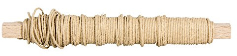 Rayher Alambre recubierto de papel, natural, 0,55 mm ø, 50 g aprox. 20 m, manualidades, 24116505