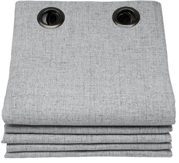 Moondream LumenControl™ Verdunkelungsvorhang | Licht+Sonnenschutz | 100% Lichtschutz | EU Herstellung | Ösen | Grau MC733 | 130B x 260H cm