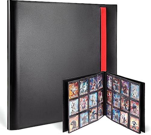 Raccoglitore Album di Carte Collezionabili 480 Tasche, Buste per Cartelle Porta Raccoglitore Compatibile con Pokemon, YuGiOh, MTG, TCG, Carte da Gioco e Carte Sportive