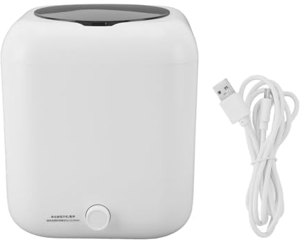 Mini Washing Machine,5L Digital Display 3 Level Timing Smart Compact Washer Underwear Socks Washer Baby Clothes Towel T Shirts Washer for Traveling Home Dormitory Hotels (White)