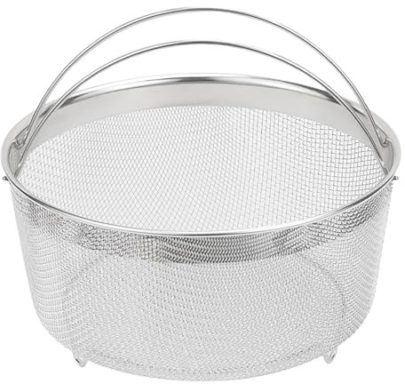 coladores de alimentos, colador de acero inoxidable | Cesta coladora de verduras colador de metal | Cesta de vapor vegetal con asa y pata base, cesta de drenaje de cocina para sartén y horno