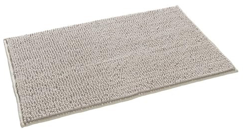 casa NOVA Badematte - 50 x 80 cm - Greige - waschbar - mit Anti-Rutsch-Beschichtung