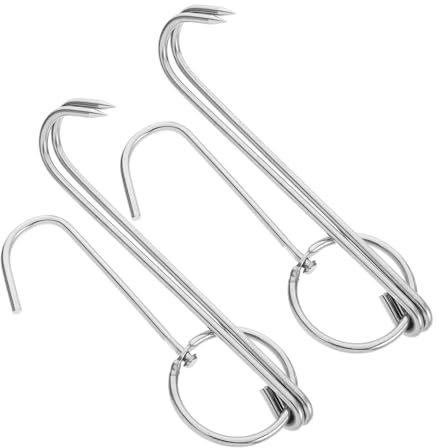 MOLUCKFU Crochets Pour Barbecue En Acier Inoxydable Lot De 2 Support Pour Gril Crochets Rotatifs Pour Suspendre La Viande