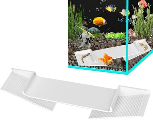 Fish Tank Cave - Aquarium Underground Tunnel Cave | Large Dome Habitat with Triangle Curve Hole Underground Terrace for Crayfish Loaches Cichlids Reptile Pet Terrarium