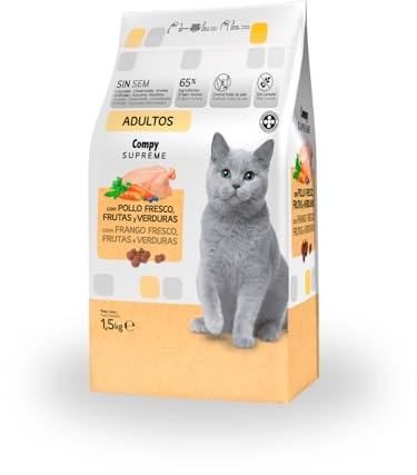 Comida Gato sénior Spreme Compy con Pollo Fresco, Frutas y Verduras 1.5 Kg