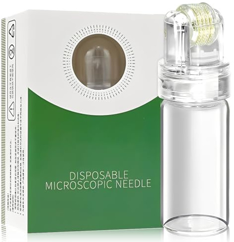 YUPZAR 1 Pieza Dermaroller Cabello 0.25mm, Microneedle Roller, Rodillo Barba para el Rostro, Crecimiento del Pelo de la Barba, Dermaroller Facial Hombre y Mujer