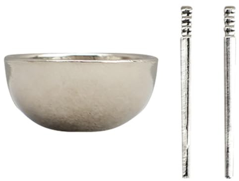 SELVFZ Precise Alloy Miniature Bowl And Chopsticks Figure Set 1/12 Scale Doll House Kitchen Decoration Scene Setting Accessories Doll House Dishware