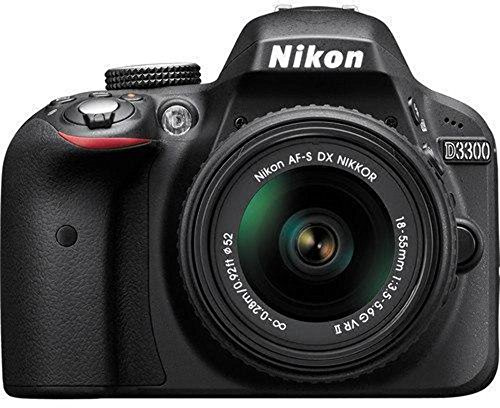 Nikon D3300 Appareil photo numérique Reflex 24,2 Mpix Kit Objectifs AF-S 18-55 mm VR II + 55-200 mm Noir