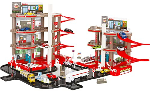 STARLUX – Double Garage Total avec Station-Service complète (Pompes, Rouleaux de Lavage, Monte-Charge), 2 Bâtiments 3 et 4 Niveaux et Un Circuit de 2 mètres – Dès 3 Ans – Fabriqué en Europe – 401001