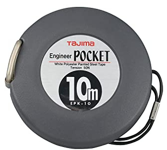Tajima EPK10MW Engineer Pocket Messgerät, lang, 10 m, 10 mm, Grau