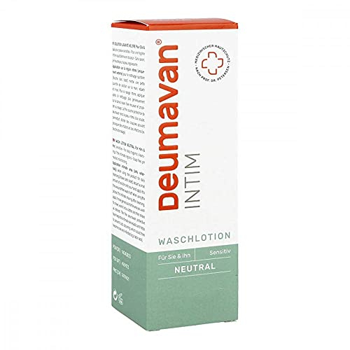 DEUMAVAN - Intim Waschlotion neutral. Zur täglichen Reinigung des äußeren Intim- und Analbereich. Für Frauen und Männer. Auch zur Intimrasur. Hypoallergen - ohne Duftstoffe (1x200 ml Flakon)