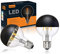 KOOYWAN LED G80 E27 Filament Lampe 6 Watt Kopfspiegel Black 2700K Warmweiß Frosted Black Crown Shadowless Glühbirne 2 Stk