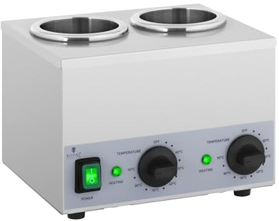 Royal Catering RCSW-16 scaldabagno 2 x 1 L pannello di controllo inferiore 40-90 °C 400 W scalda salse scalda cioccolato