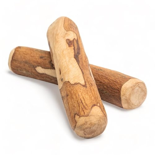 Dilecti Olive Wood Dog Chews - Natural Dense Hardwood Stick - Long-Lasting Dental Care Chew Toys with Antioxidants, Safe Splinter-Free Design - 2 Large Pieces, 220-450g - For All Breeds