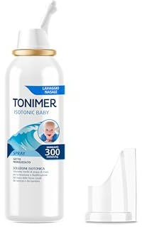 Tonimer Spray Baby Solución Isotonica Estéril de Agua de Mar, Descongestion Nasal para Bebés y Niños, 100 ml