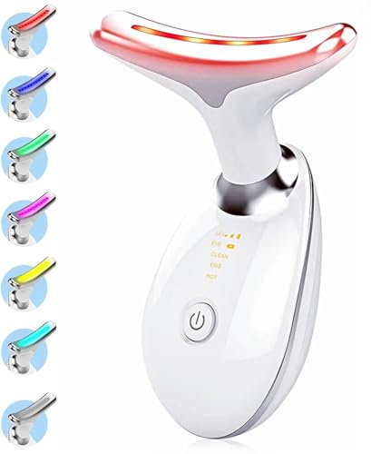 INTENSO Face Massager, Anti-Aging Neck Eye Massager with 7 Colors 3 Modes, Facial Massager for Skin Care, Anti-Wrinkle Device for Slimming Face
