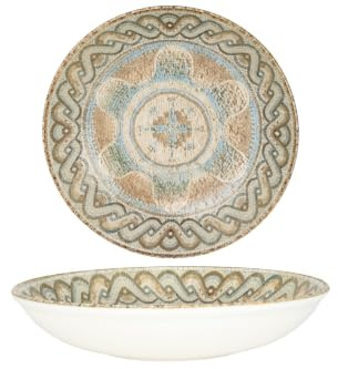 Rinart Piatto profondo - Celest - Porcellana - 25 cm (1200cc) - set di 6