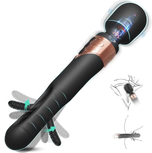 Dildo Vibrator Sex Spielzeug für die Frau, Vibration für Frauen Vibratorensets für Frauen Klitoris Sexspielzeug,Sex Toyset für Woman mit 10 * 7 Modus Paar-Vibratoren, Prostata Massagestab