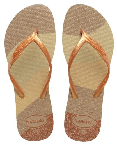 Havaianas Fantasia Gloss Women Flip Flop, Beige, 3/4 UK