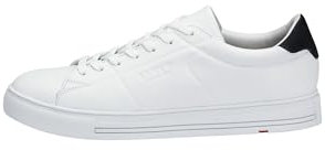 LLOYD Herr halvskor Enrico, män låga sneakers, lös insats, Vit marin, 43 EU