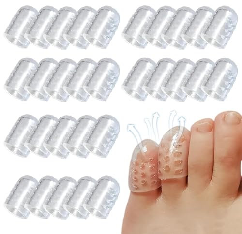 Protezione Dita Piedi Silicone, 30 Pezzi Proteggi Dita Piedi Gel, Protezione Mignolo Piede, Copri Piedi Traspiranti, per Prevenire Vesciche, Calli e Duroni