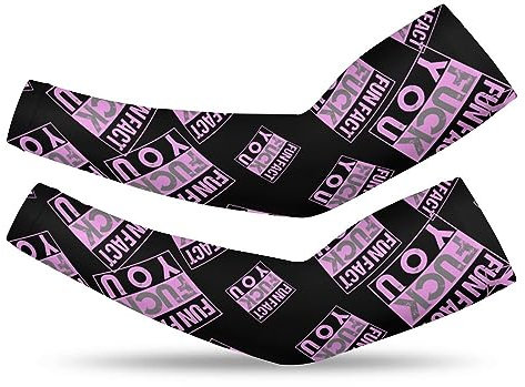 Dwerfsdf Fun FactYou - Manicotti rinfrescanti per braccio, unisex, traspiranti, in seta ghiacciata, con protezione solare UV, Come nella foto, M