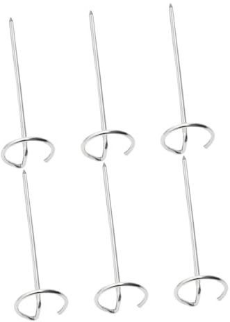 DIYEAH 6 piezas Brochetas de Acero Inoxidable Verticales para Barbacoa con Soporte Pinchos Metálicos Antideslizantes para Parrilla y Plancha Bbq Uso Horno y Air Fryer