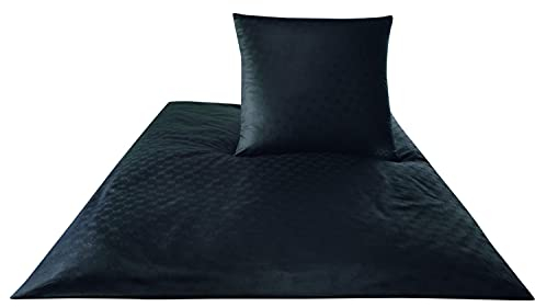 JOOP! Bettwäsche Mako-Satin Cornflower 4020 - Farbe: schwarz-9, 40x80 cm Kissenbezug