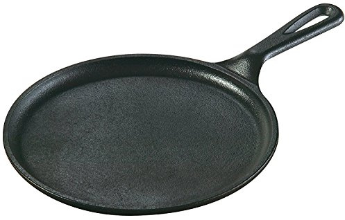 Lodge Cast Iron Griddle – 8 Inch Round Pre-Seasoned Griddle Pan for Pancakes, Tortillas, and More – Induction, Grill, Oven & Campfire Compatible – Made in USA, Non-Toxic, PFAS-Free
