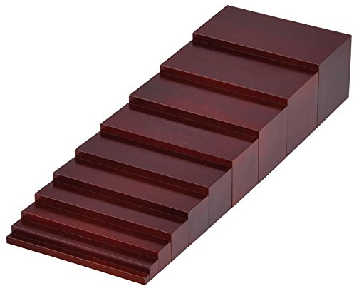 Betzold - Braune Treppe - Montessori-Lernmaterial Montessorischule Größenverhältnis